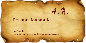 Artner Norbert névjegykártya
