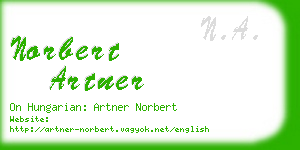 norbert artner business card